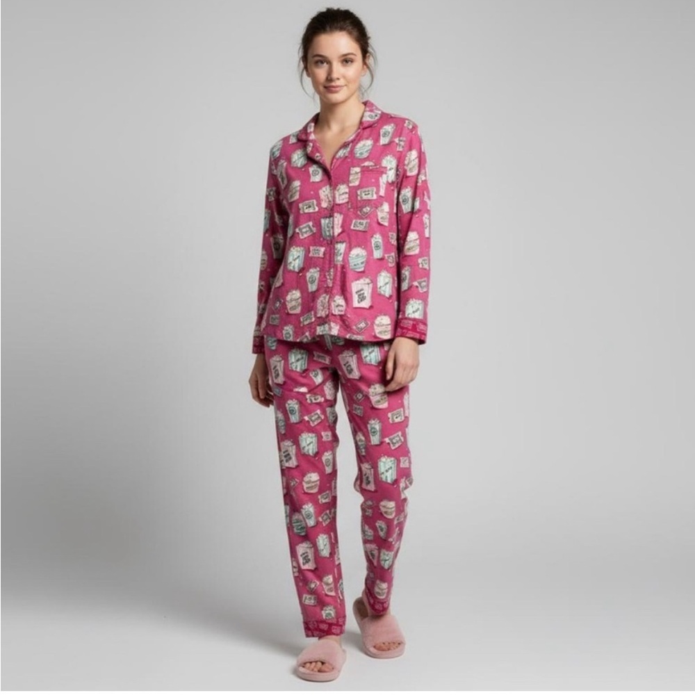 munki munki Movie Night Popcorn Pajama Set XXL